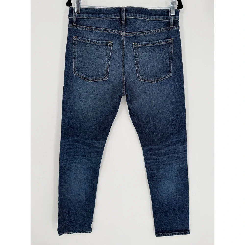 TWIN DRAGON DENIM SLIM STRAIGHT JEANS DARK WASH 32X32 MEN'S JEANS